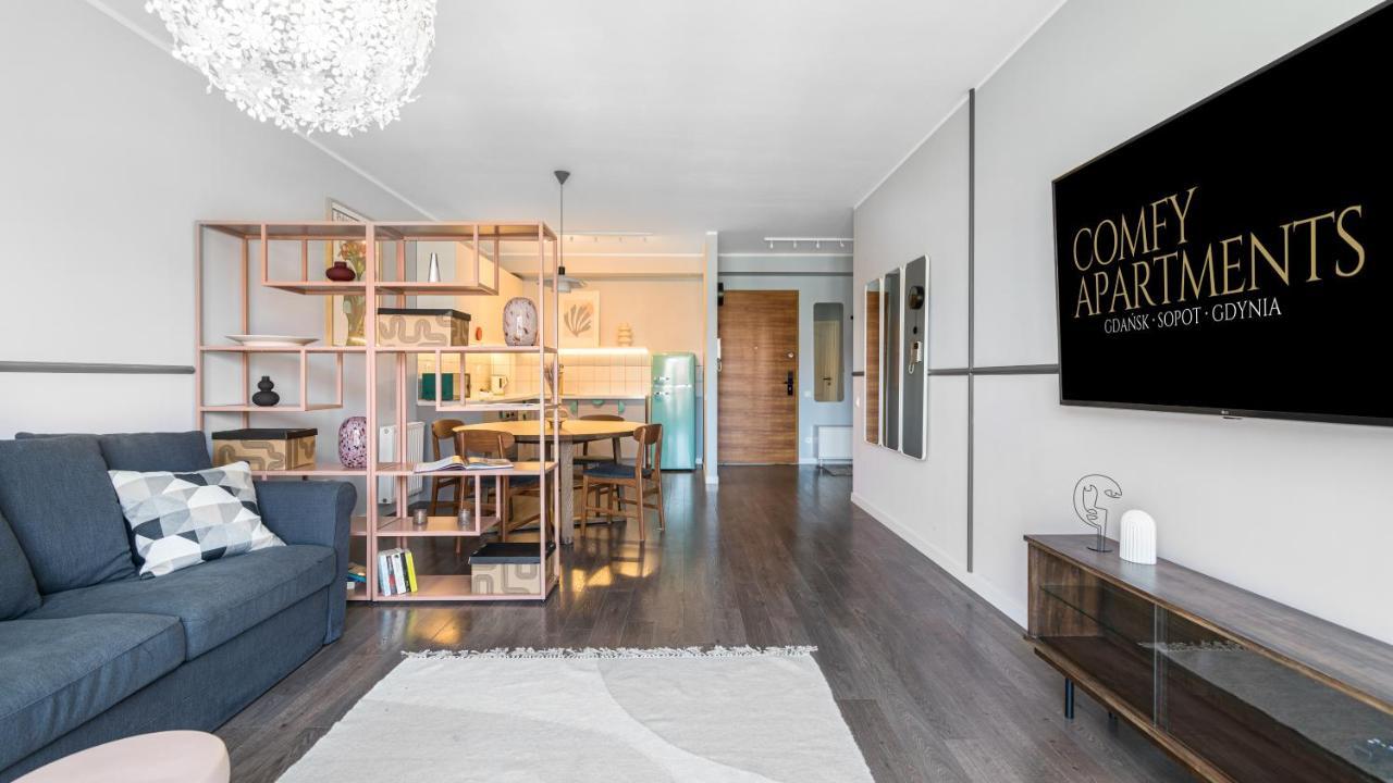 Waterlane W Oknami Na Rzeke - Marina View - Comfy Apartments Гданск Екстериор снимка